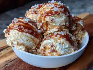 creamy no-churn salted caramel ice cream - featured image