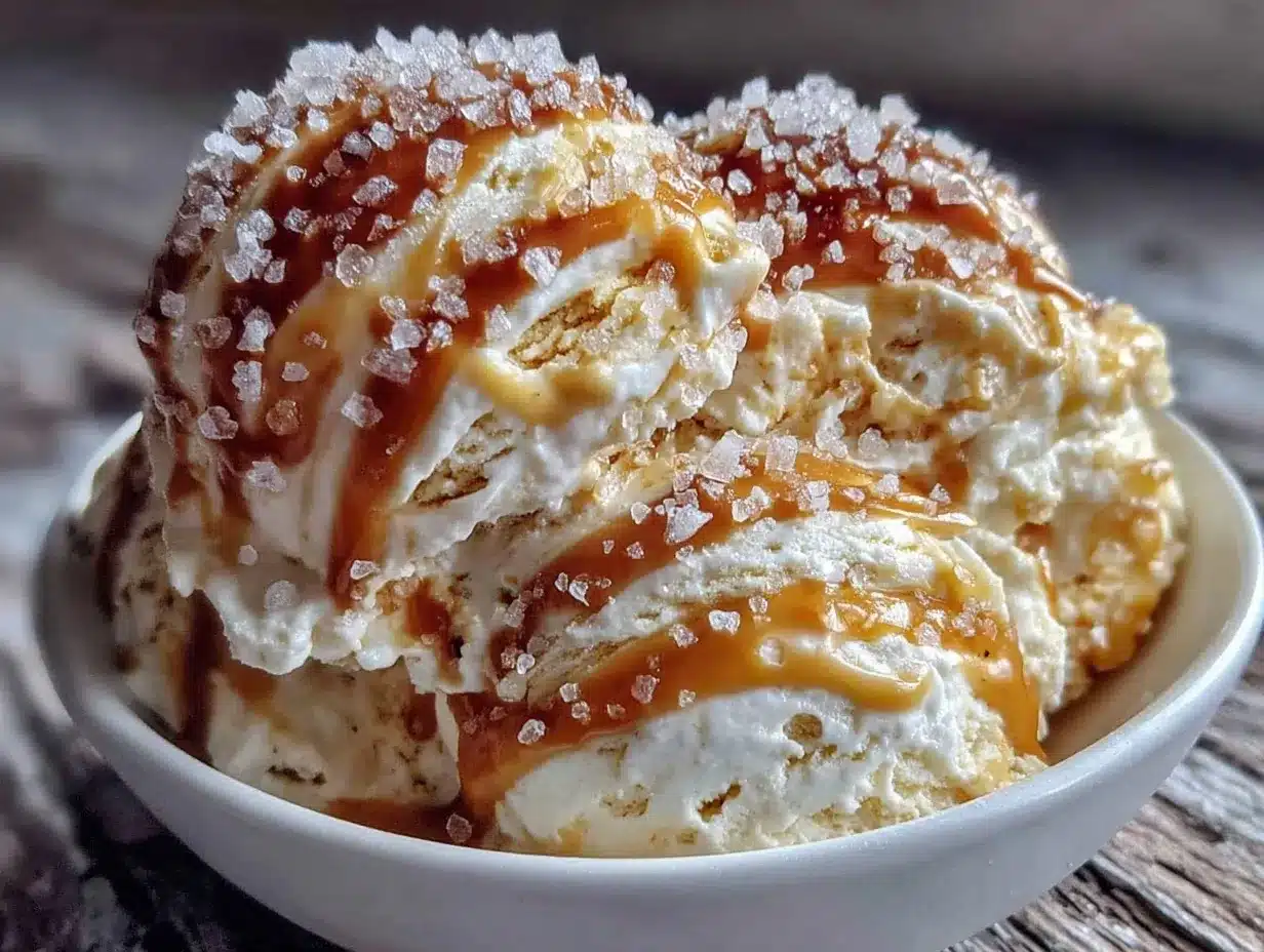 creamy no-churn salted caramel ice cream preparation steps