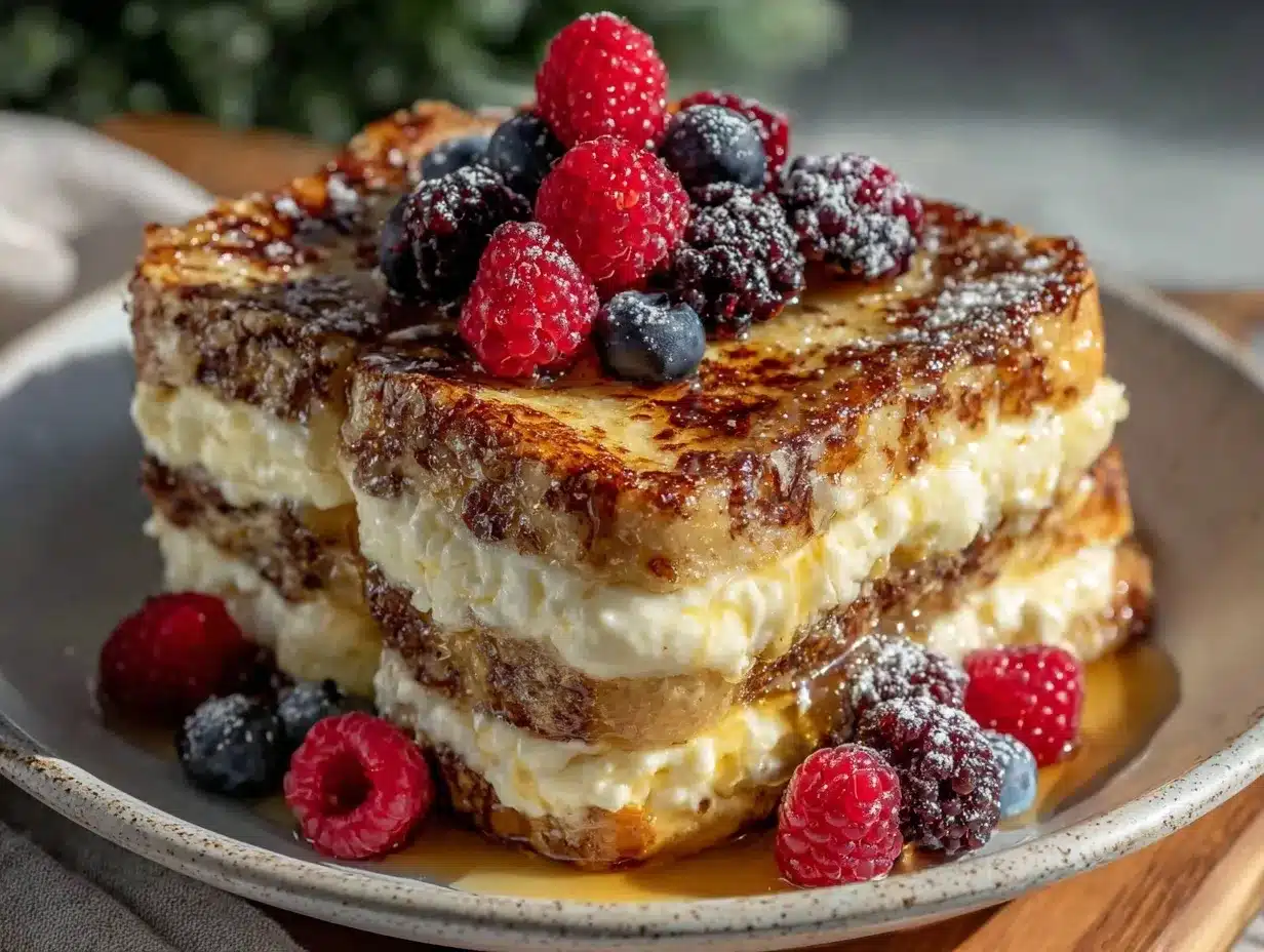 creamy stuffed french toast preparation steps
