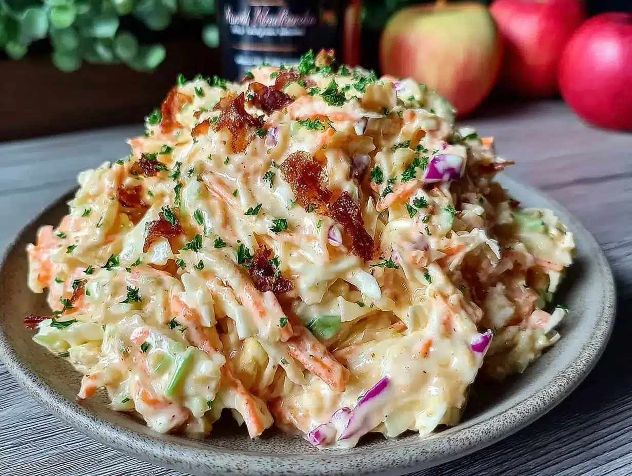 creamy tangy coleslaw with apple cider vinegar preparation steps
