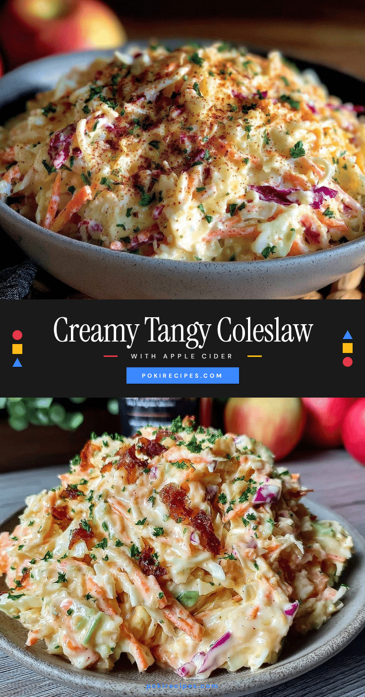 creamy tangy coleslaw with apple cider vinegar recipe