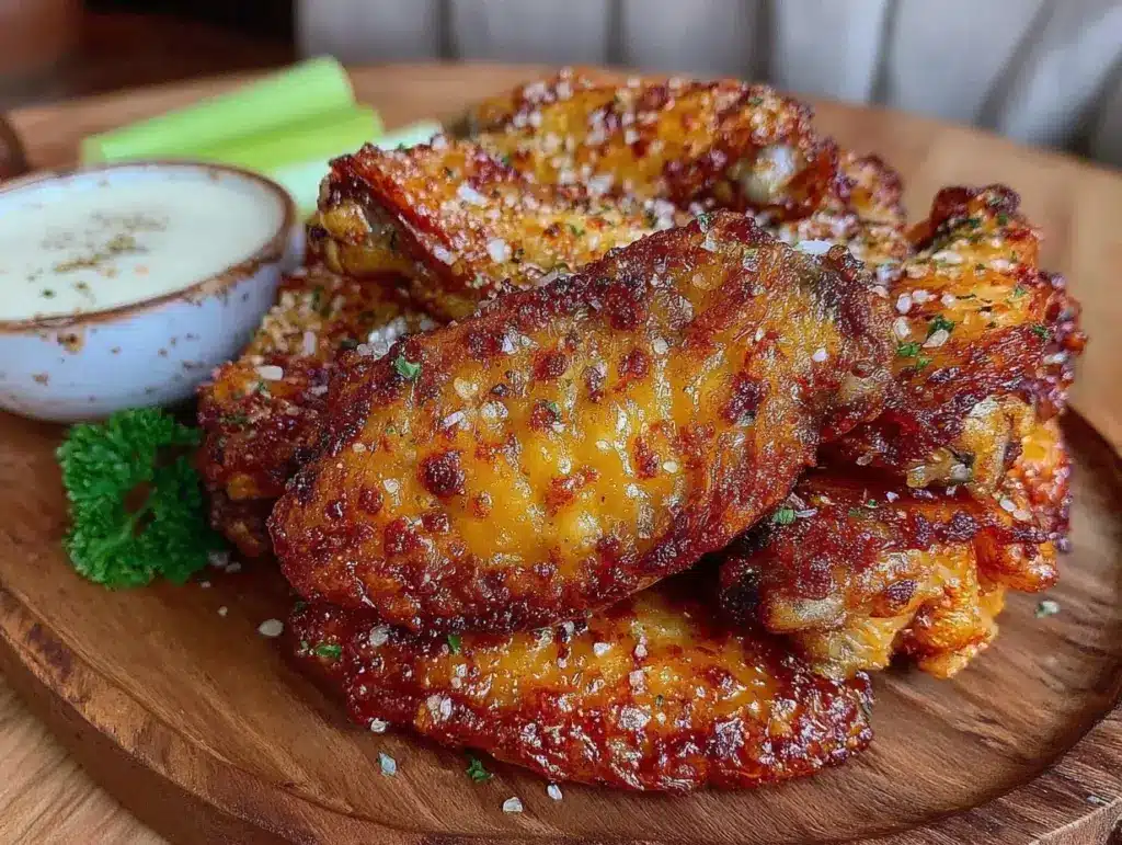 crispy air fryer chicken wings - featured image