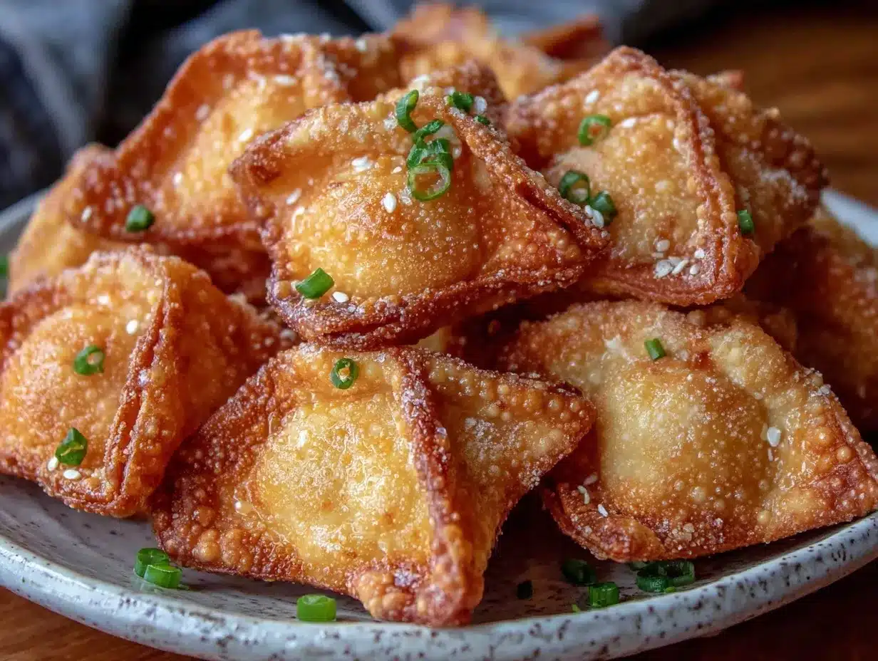 crispy baked cream cheese wontons preparation steps