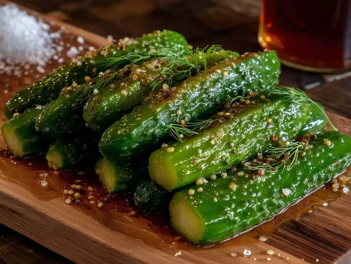 crispy homemade dill pickle spears preparation steps