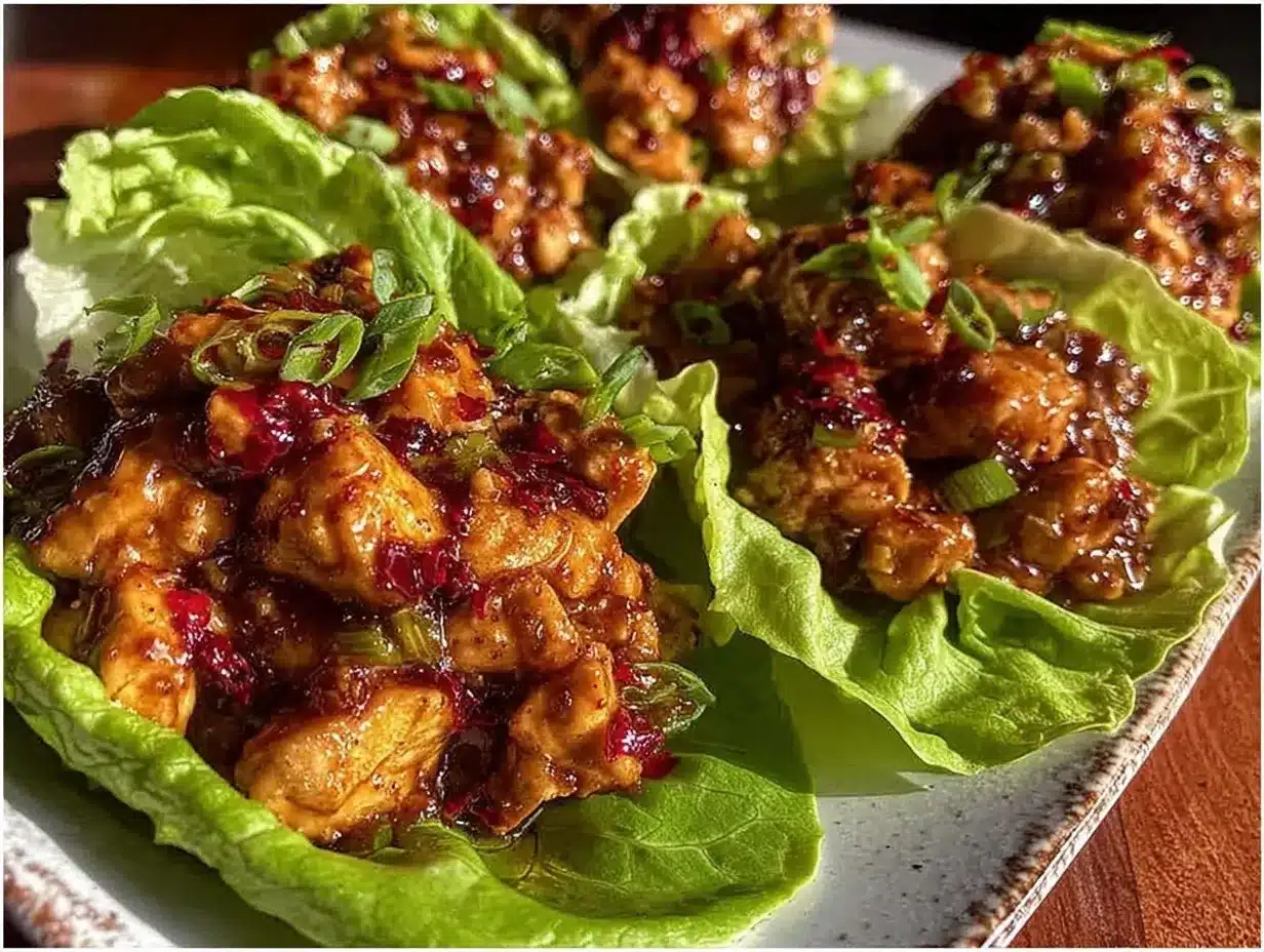 crispy PF Changs chicken lettuce wraps copycat recipe preparation steps