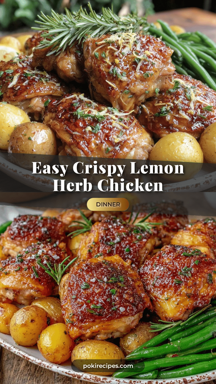crispy sheet pan lemon herb chicken recipe