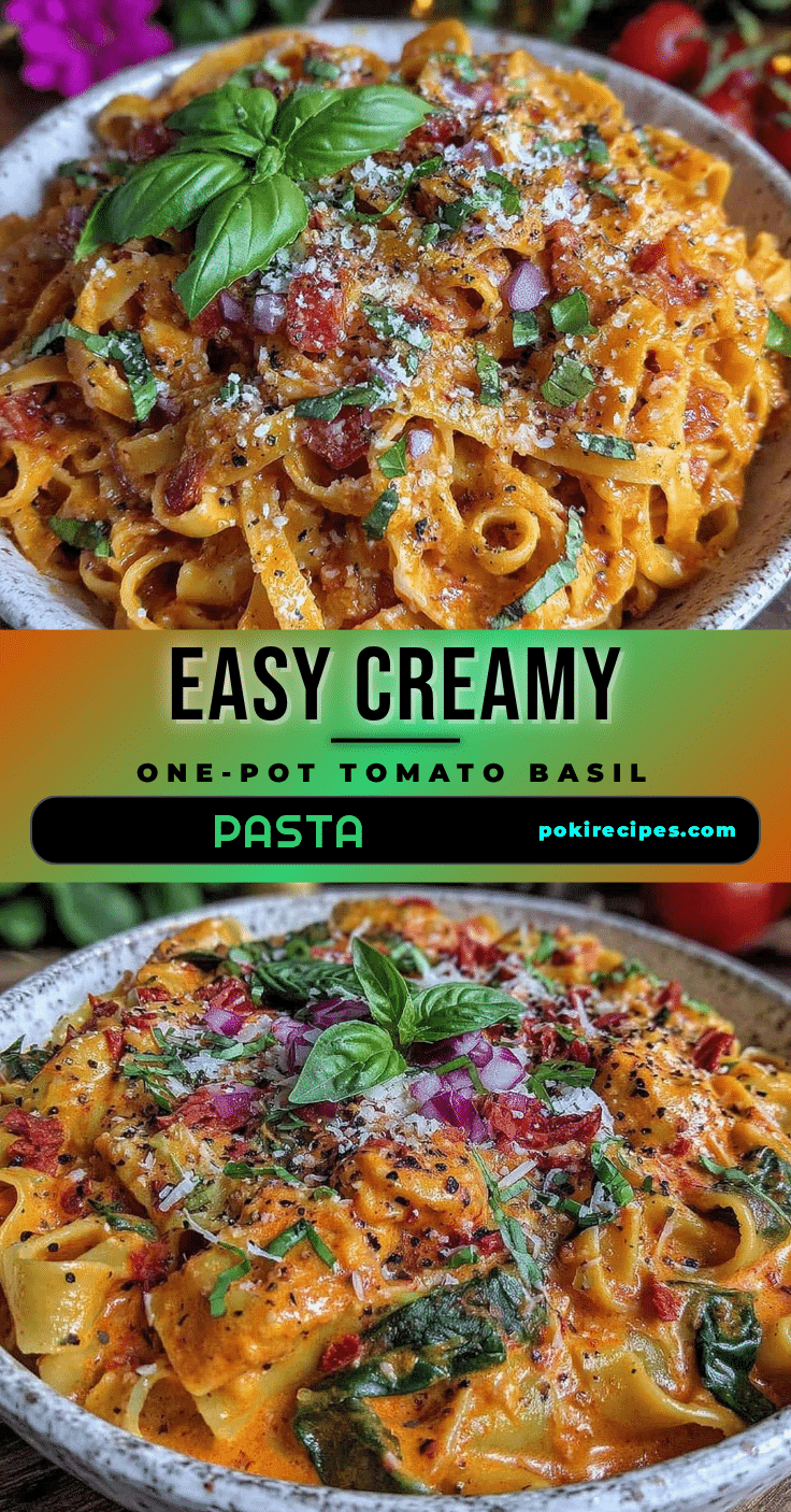 easy creamy one-pot tomato basil pasta recipe