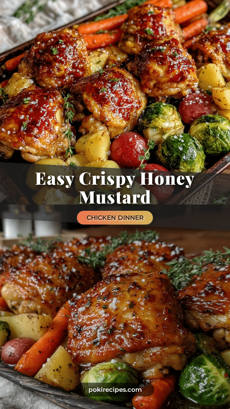 easy crispy sheet pan honey mustard chicken recipe