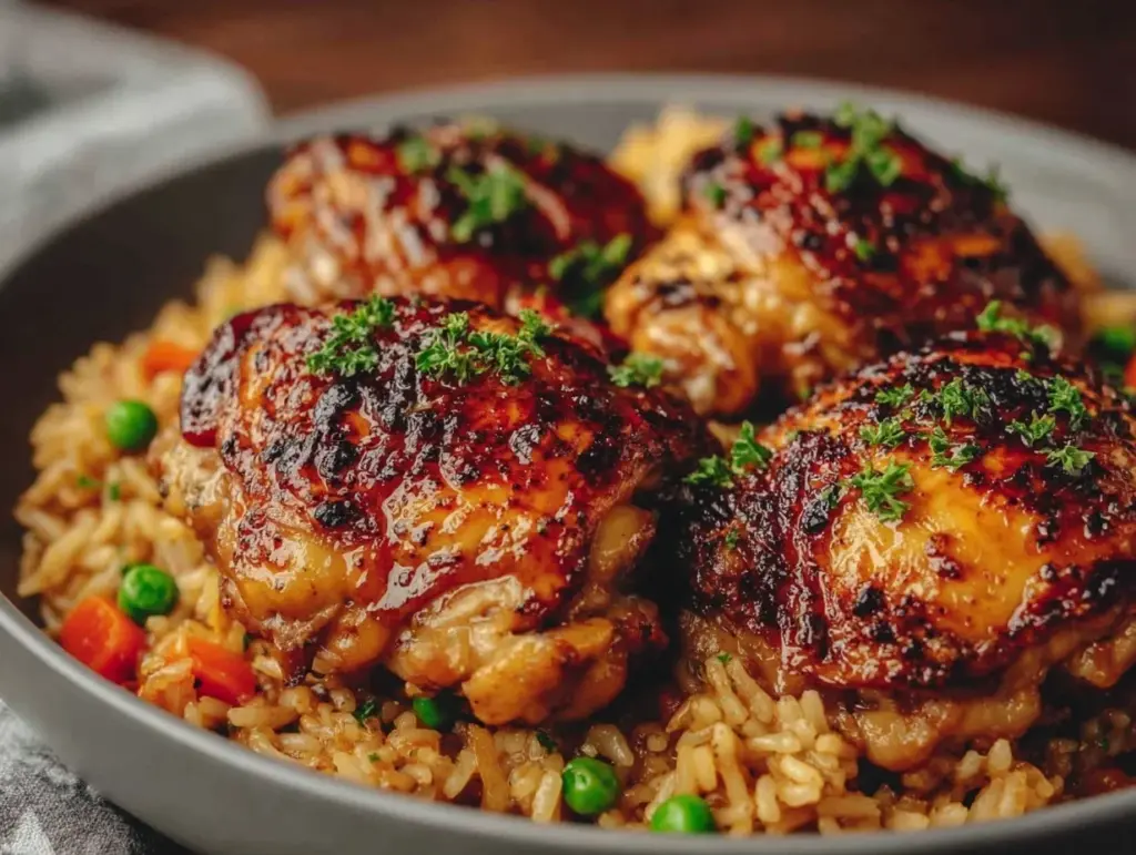 easy one-pot creamy chicken and rice - featured image