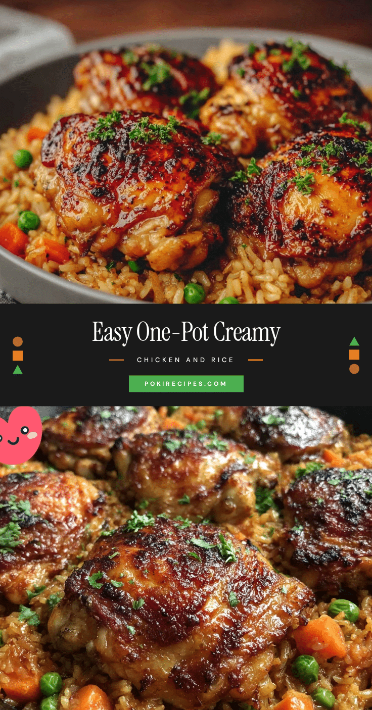 easy one-pot creamy chicken and rice recipe