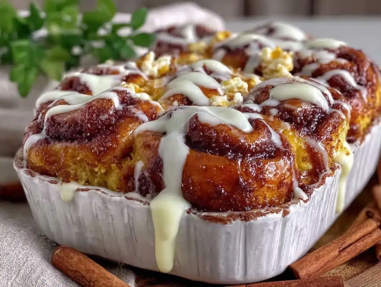 easy overnight cinnamon roll casserole preparation steps