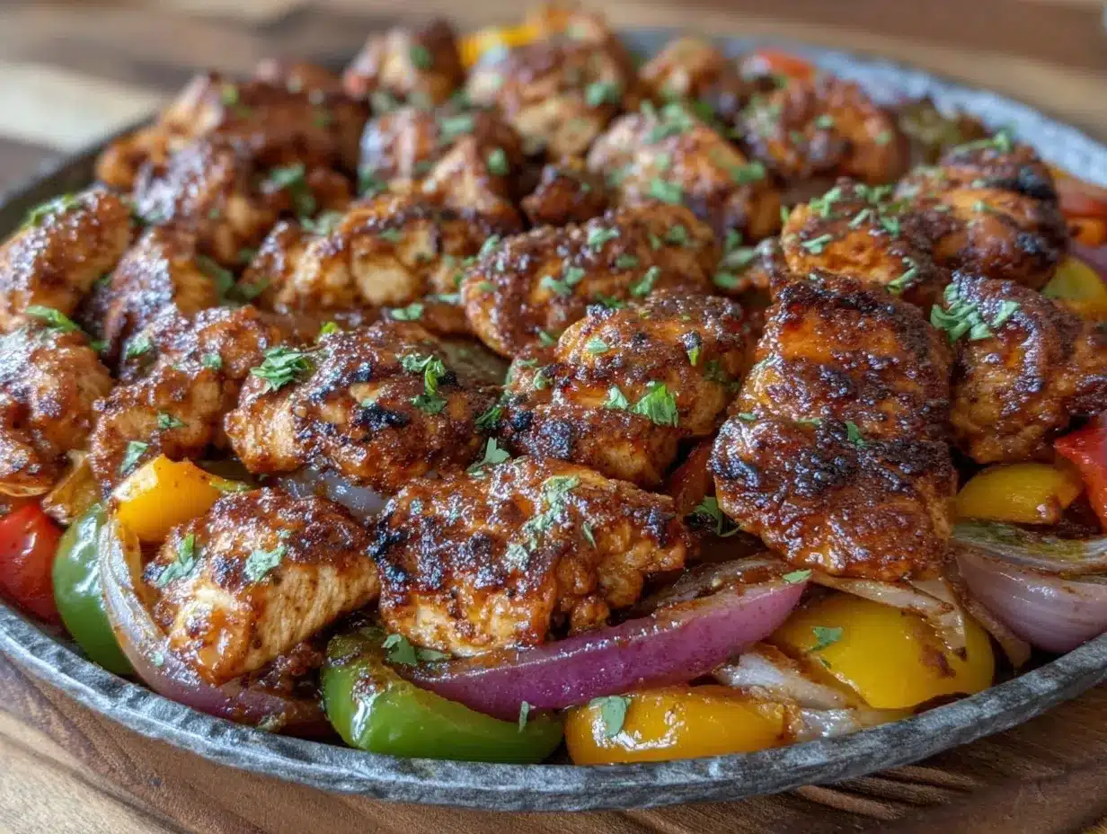easy sheet pan fajita chicken preparation steps