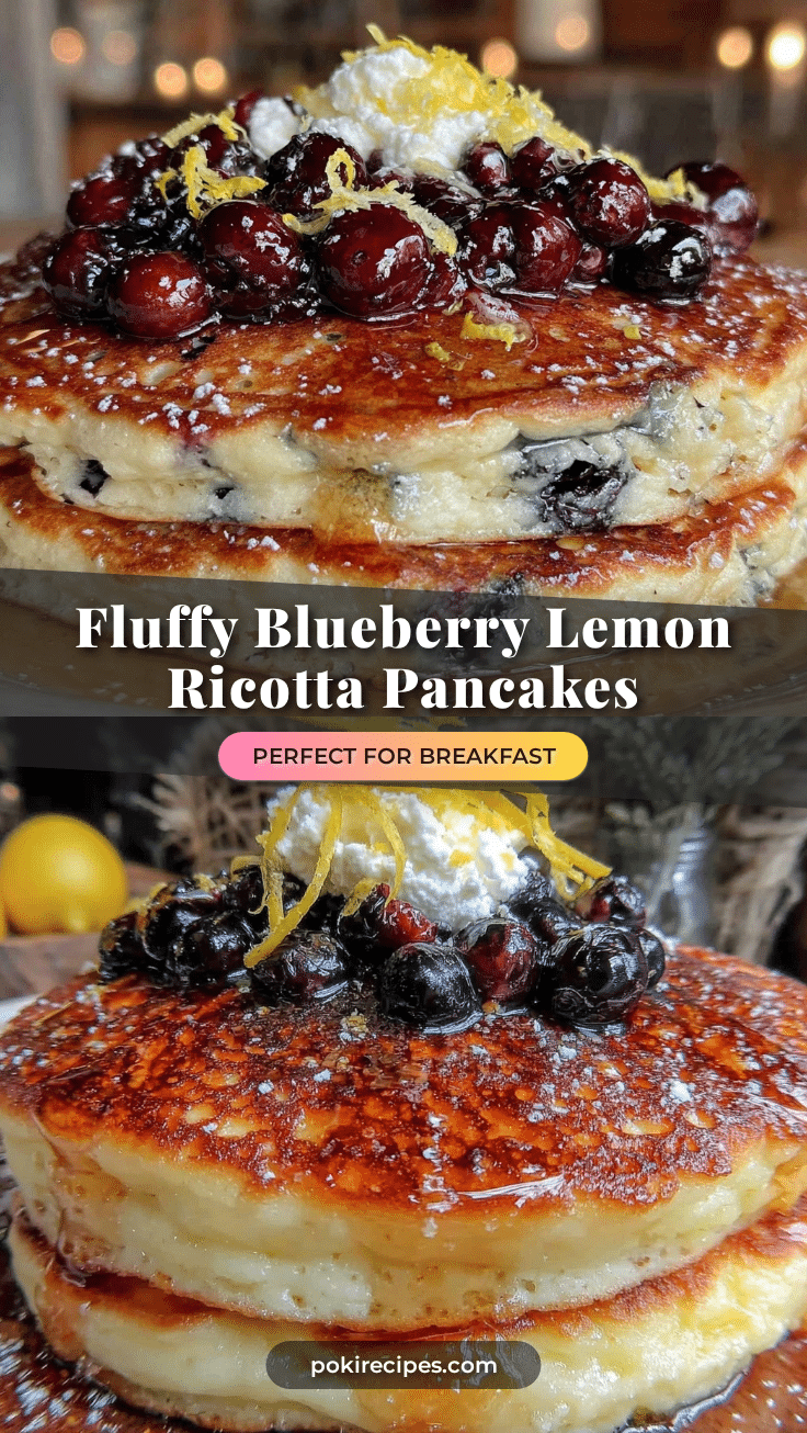 fluffy blueberry lemon ricotta pancakes recipe