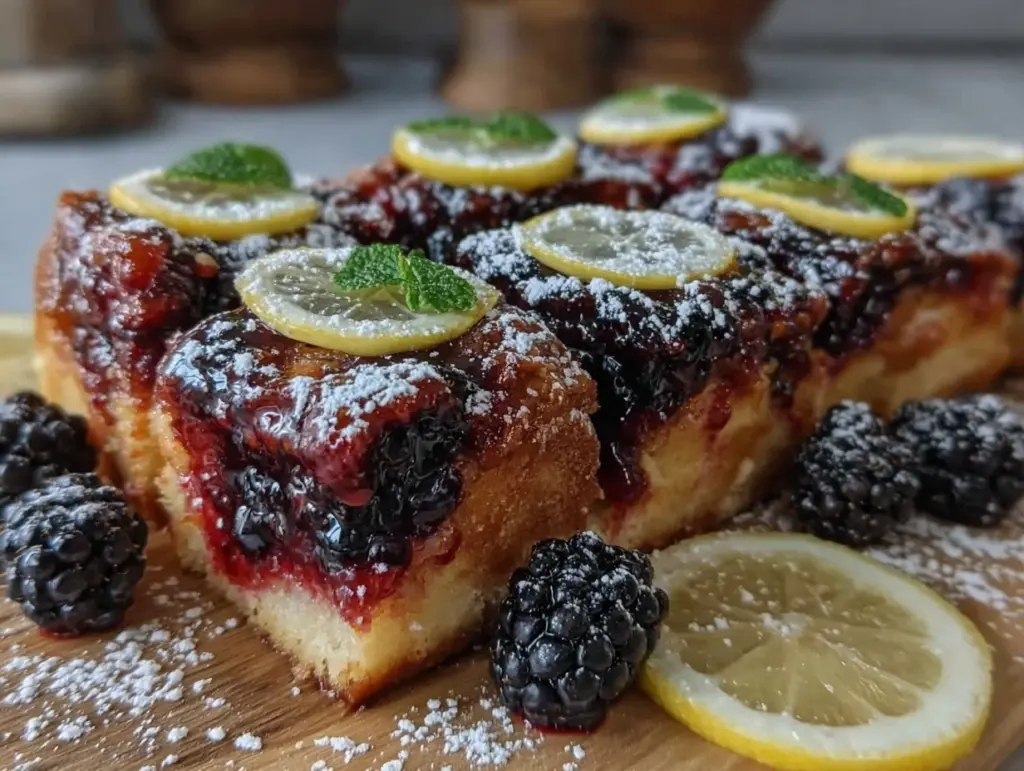 fresh blackberry lemon bars - featured image