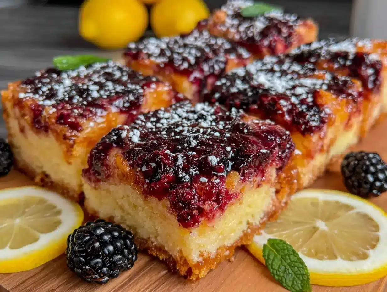 fresh blackberry lemon bars preparation steps