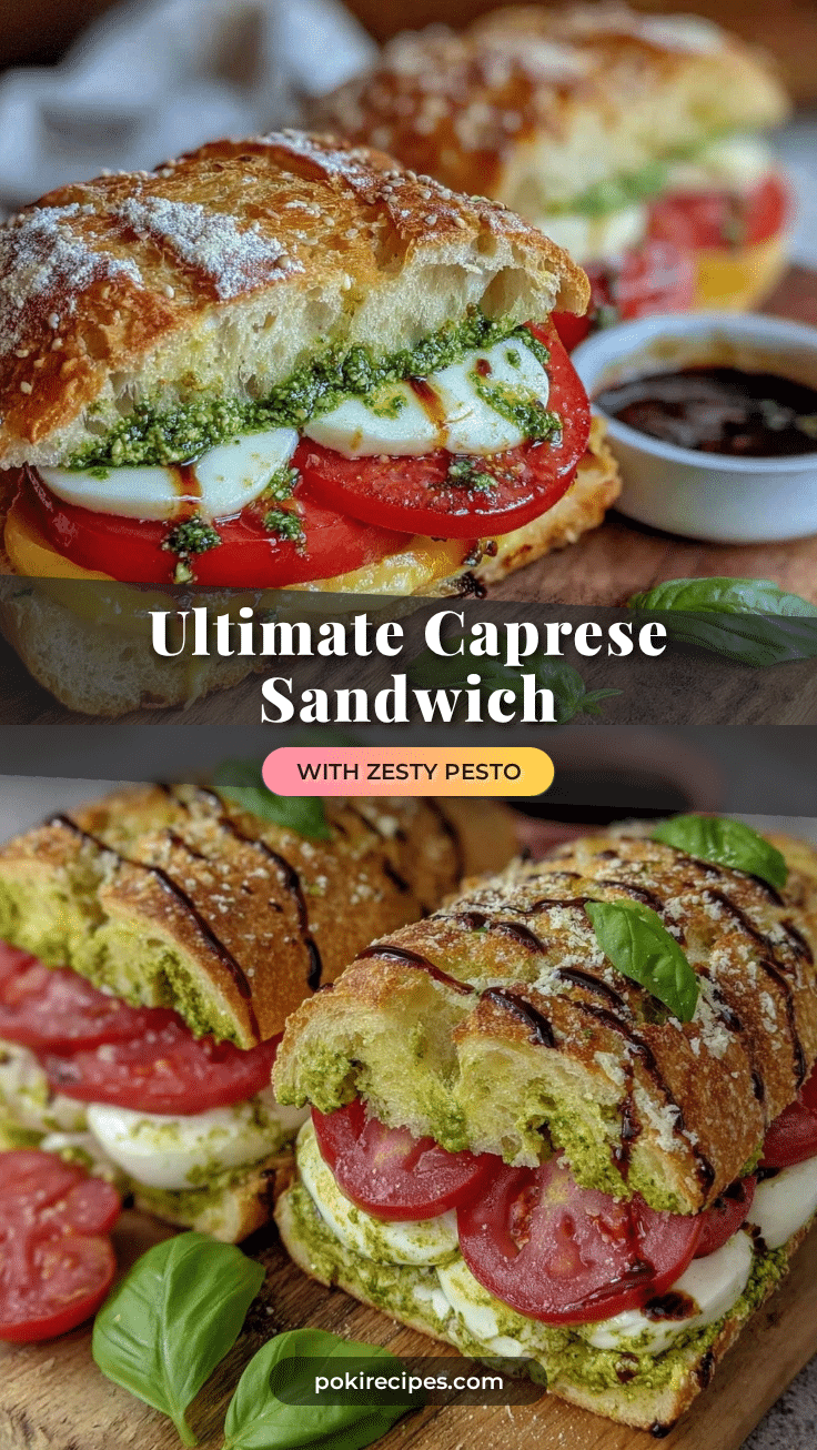 fresh Caprese sandwich recipe