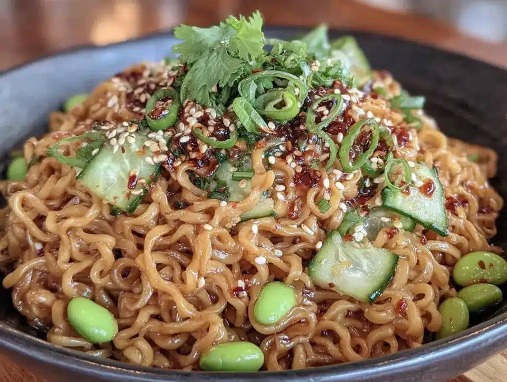 fresh cold sesame noodles - featured image