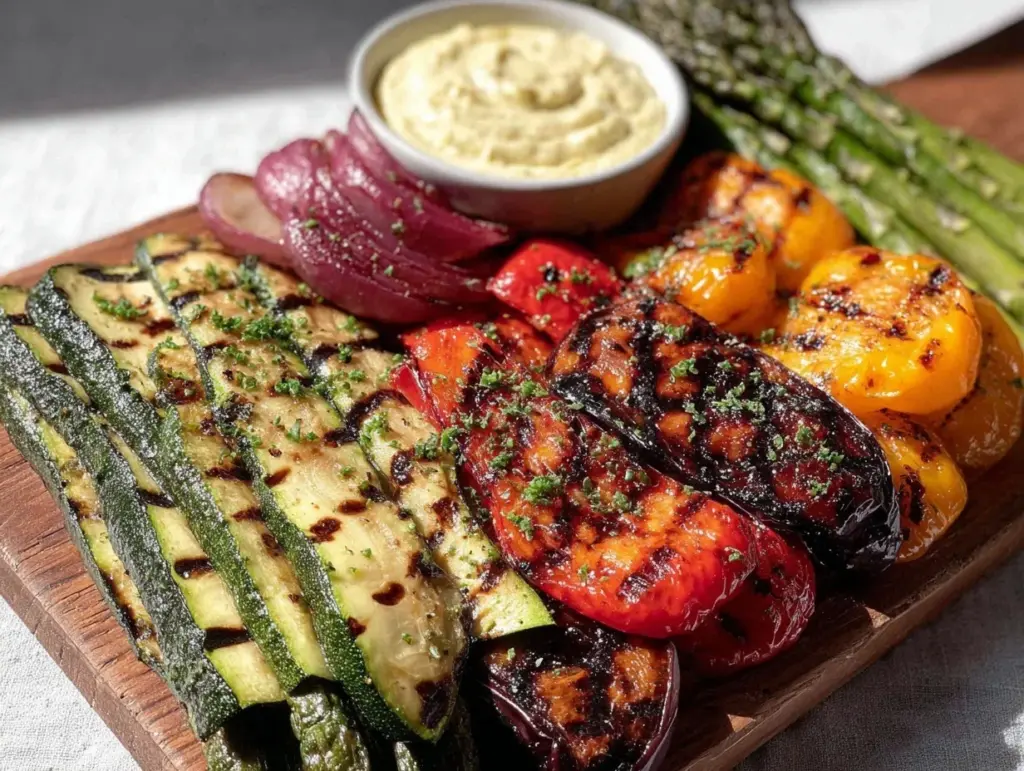 fresh grilled vegetable platter - featured image