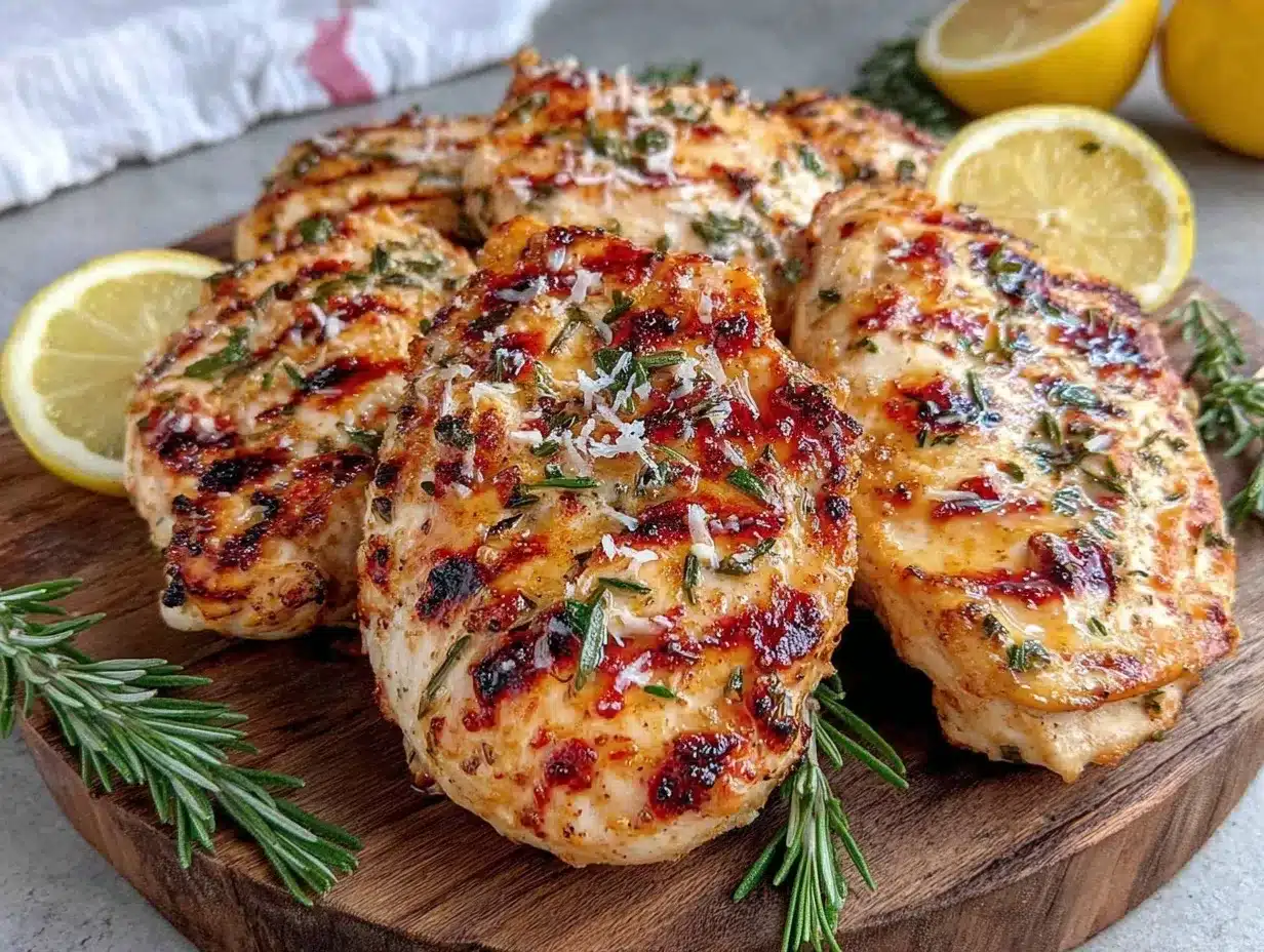 fresh lemon herb grilled chicken breasts preparation steps