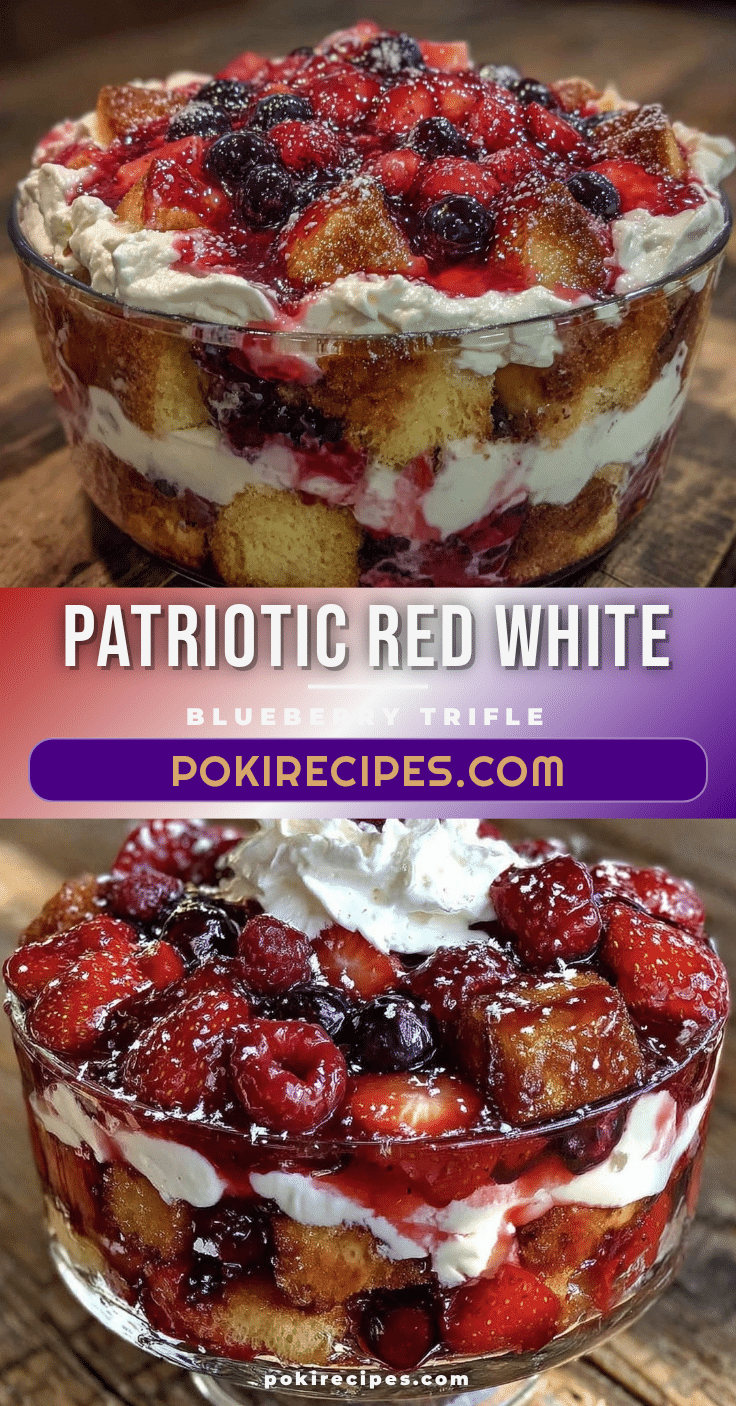 fresh red white and blue berry trifle recipe