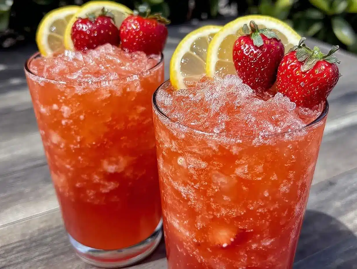 fresh strawberry lemonade slushies preparation steps