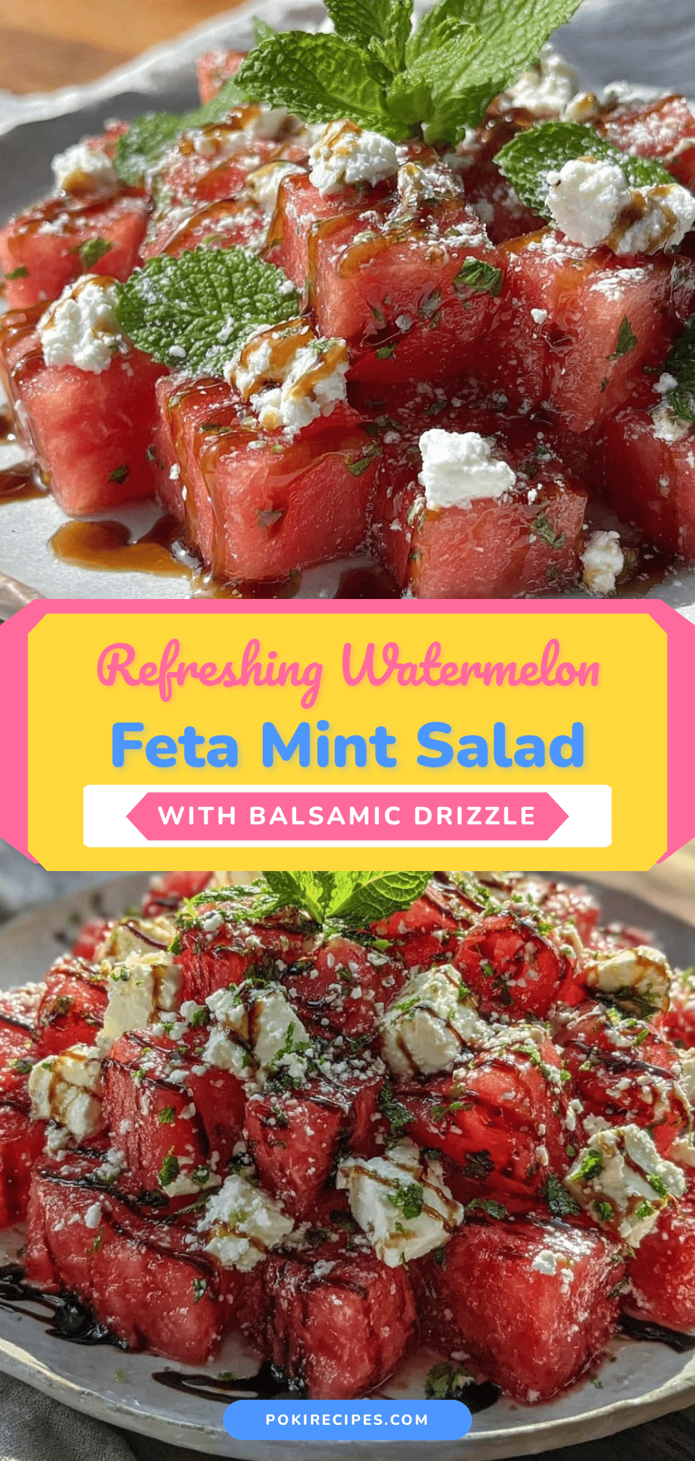 fresh watermelon feta mint salad recipe