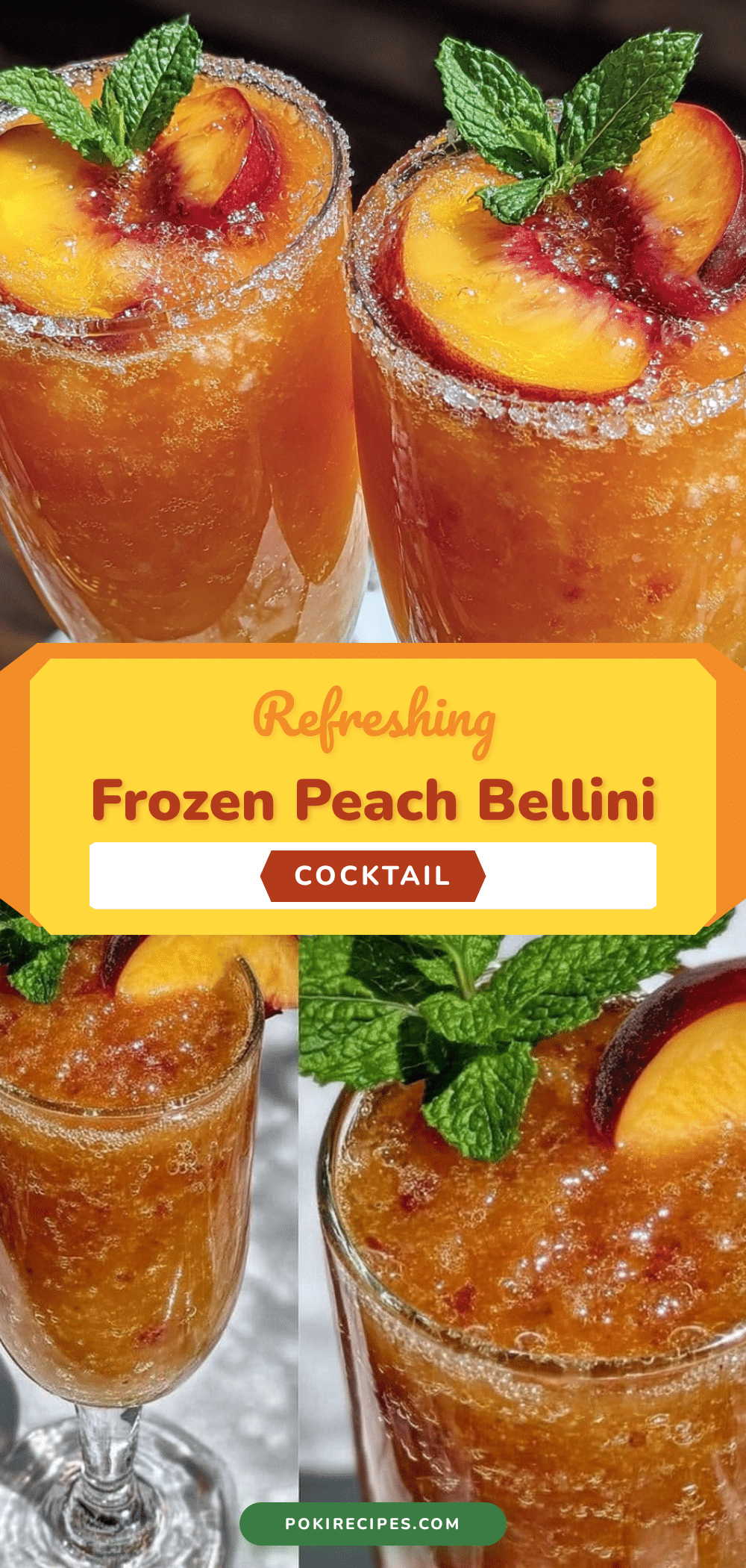 frozen peach bellini cocktail recipe