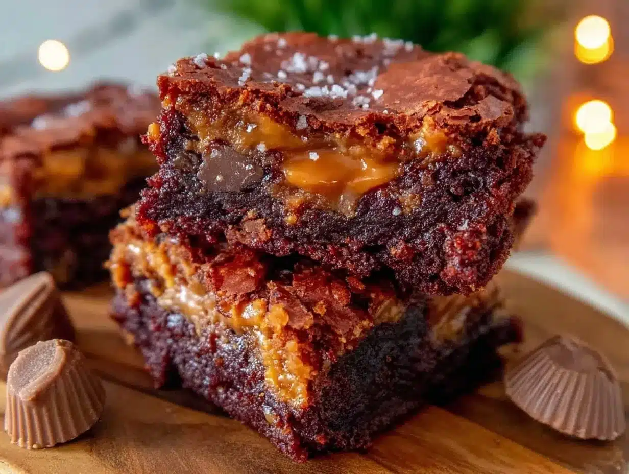 fudgy peanut butter cup brownies preparation steps