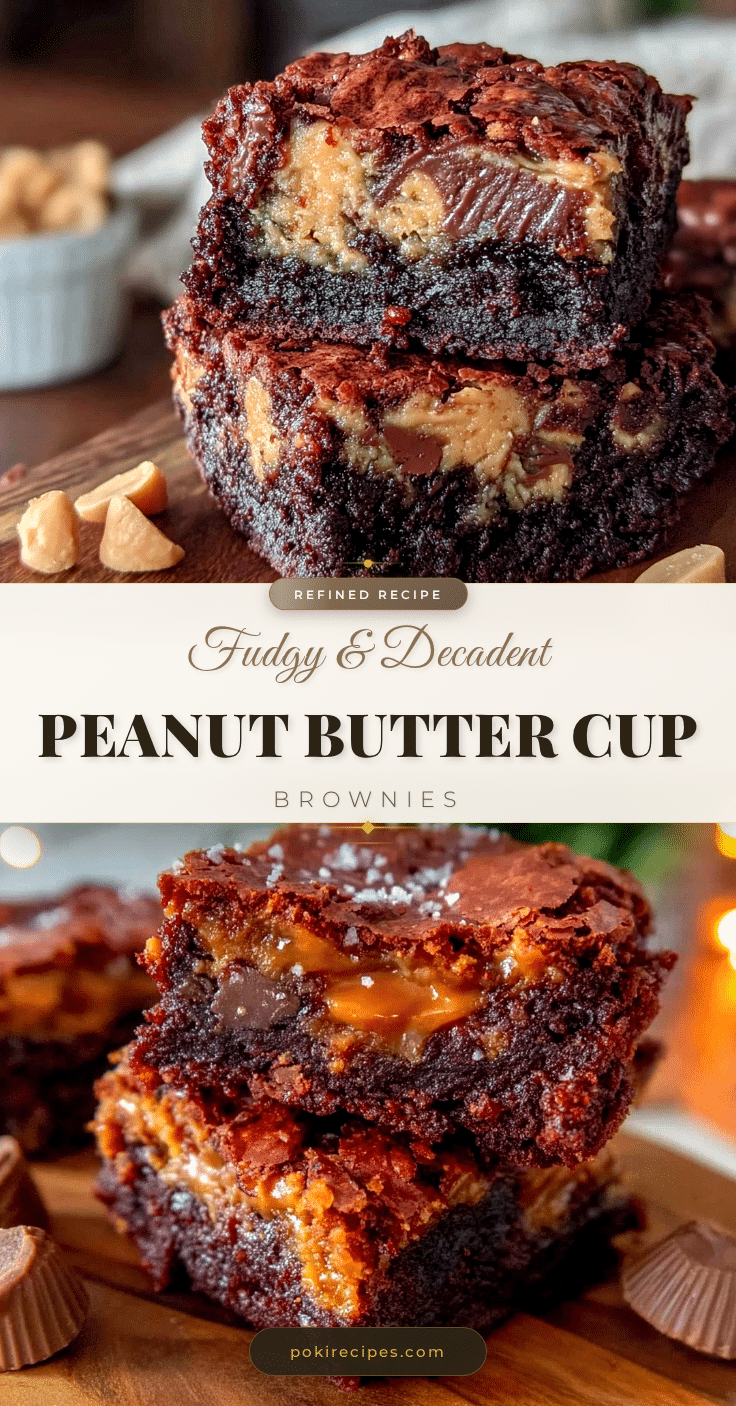 fudgy peanut butter cup brownies recipe