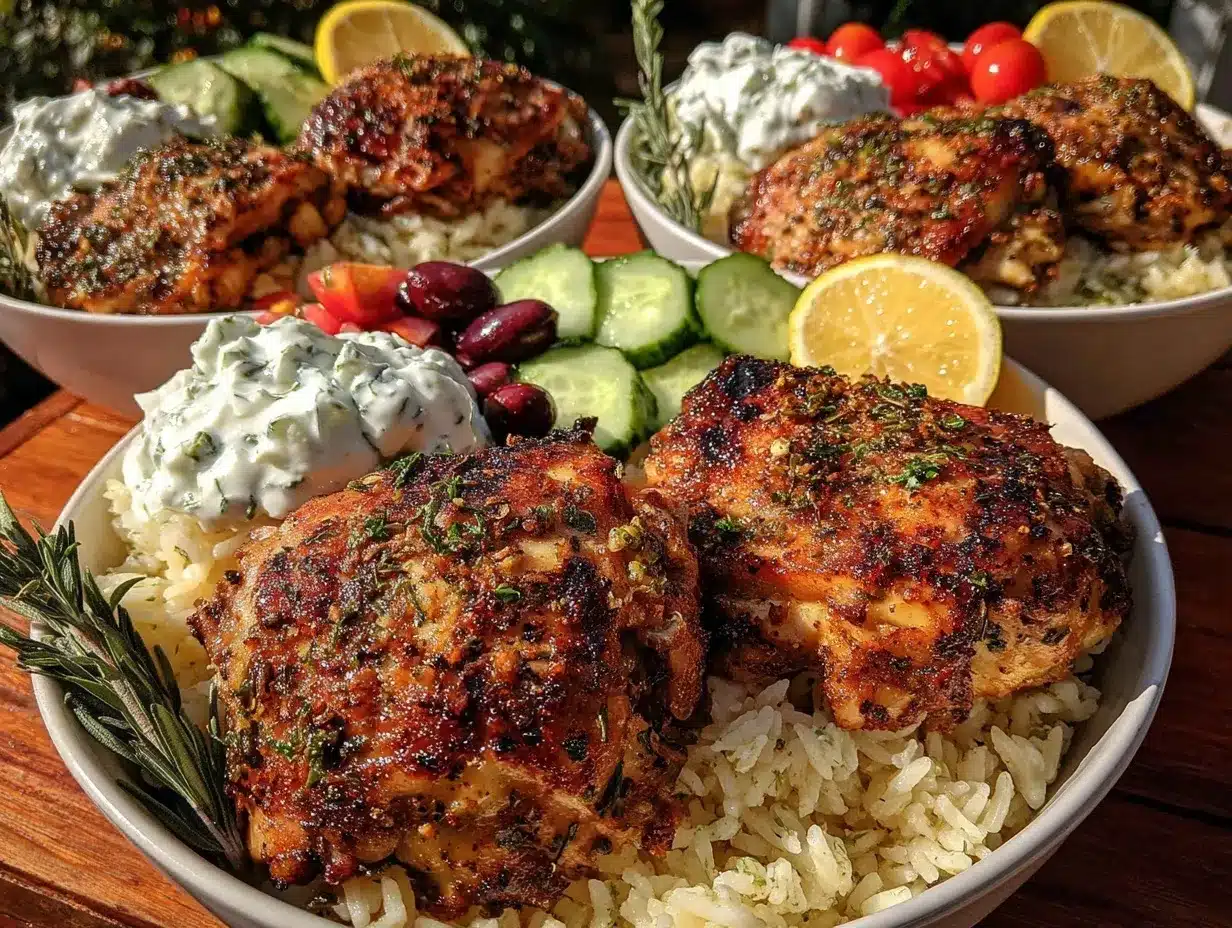Greek Chicken Meal Prep Bowls preparation steps