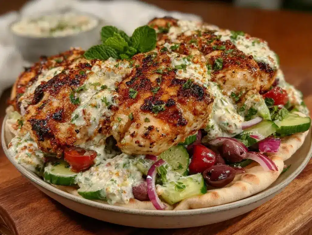 Greek chicken pita bowls - featured image