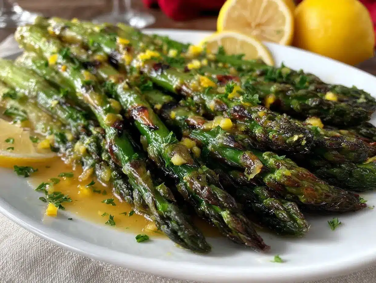 grilled asparagus lemon butter sauce preparation steps