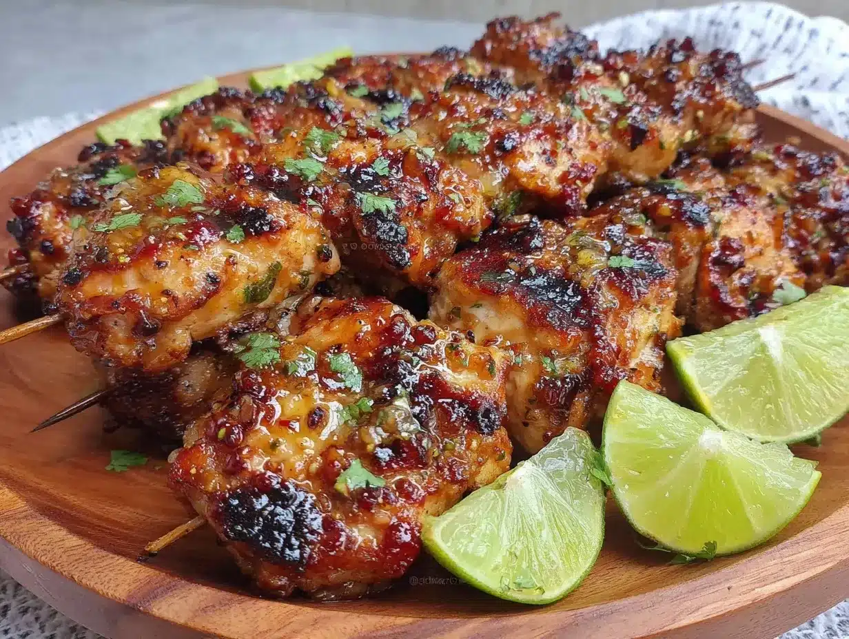 grilled honey lime chicken skewers preparation steps