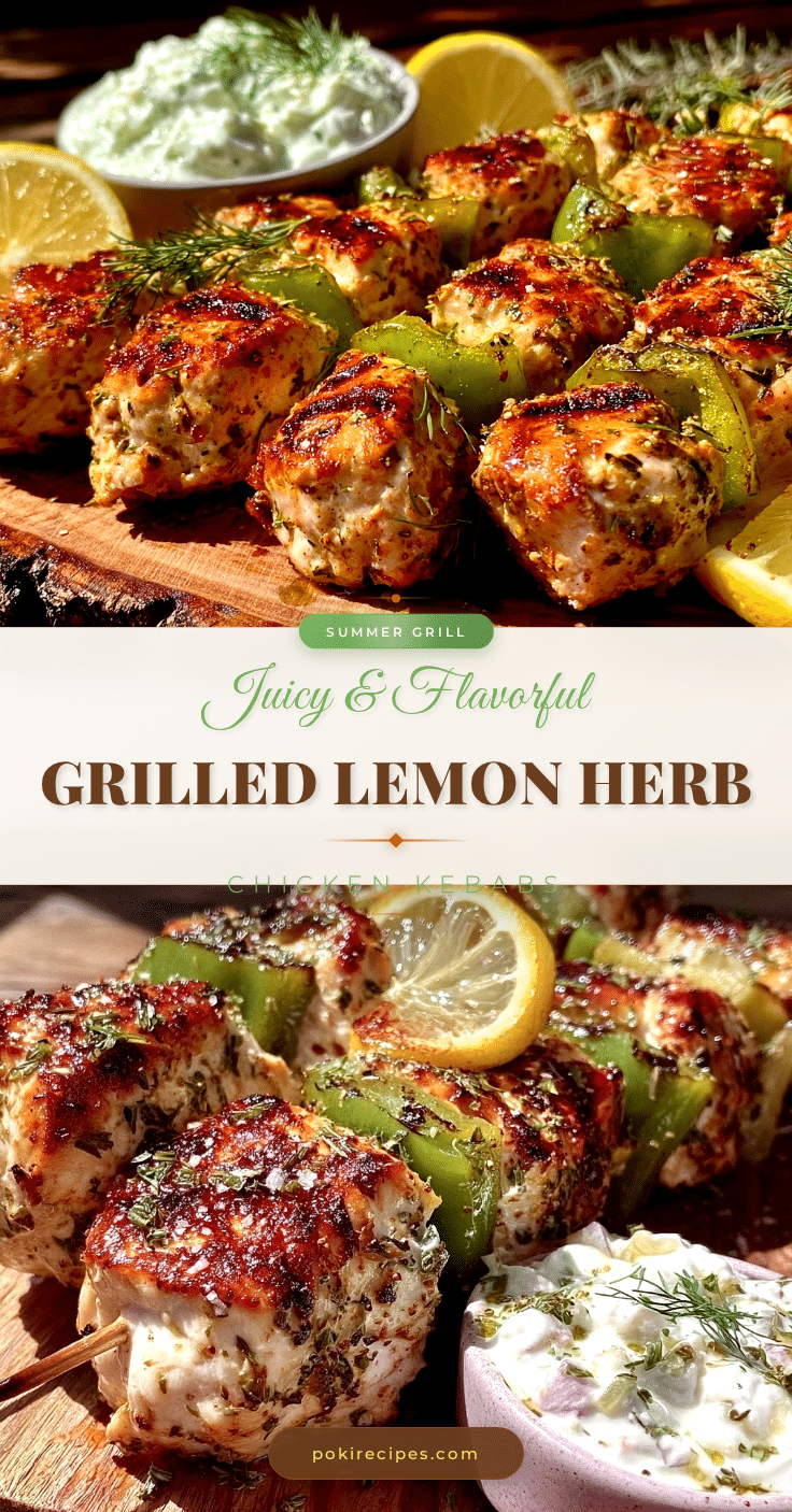 grilled lemon herb chicken kebabs recipe