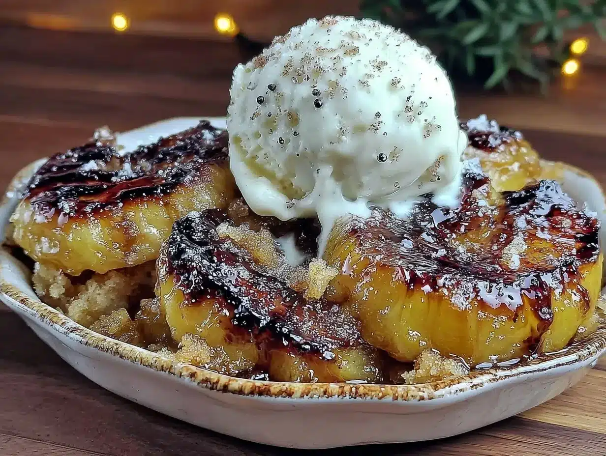 grilled peach cobbler preparation steps