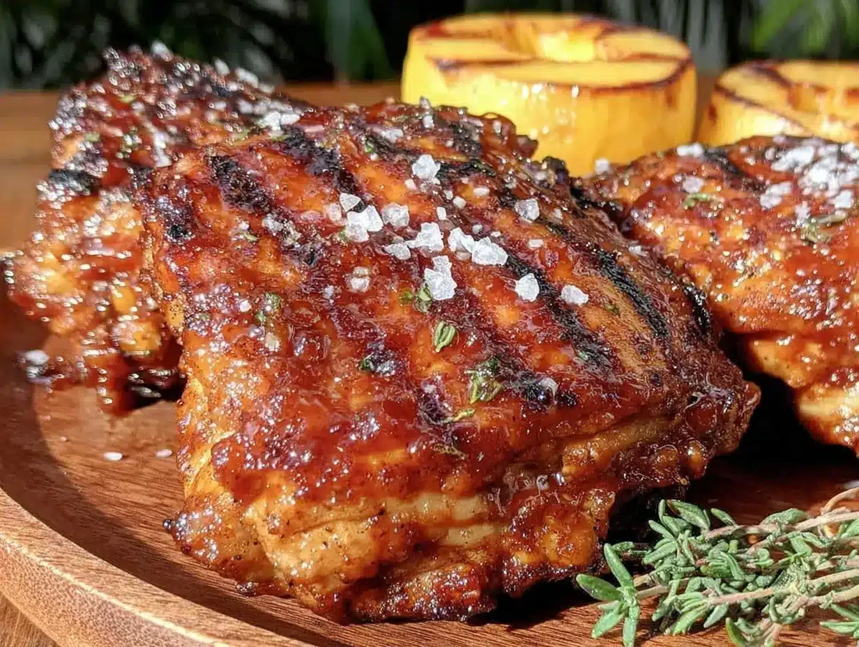honey bourbon bbq chicken thighs preparation steps