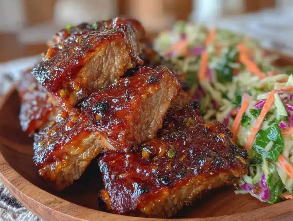 Honey bourbon glazed baby back ribs - featured image