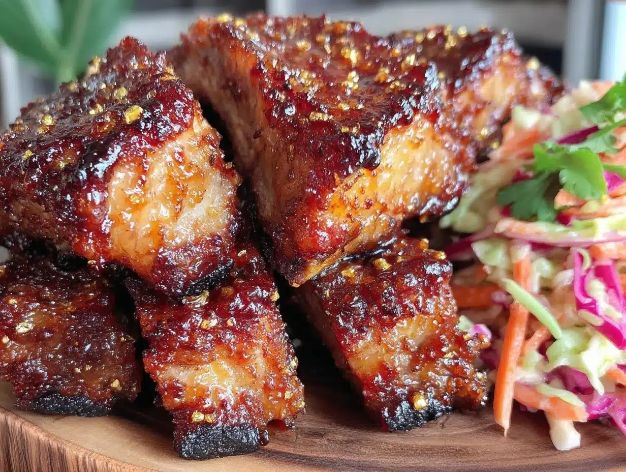 Honey bourbon glazed baby back ribs preparation steps