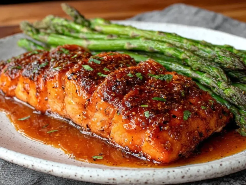 honey garlic glazed salmon - featured image