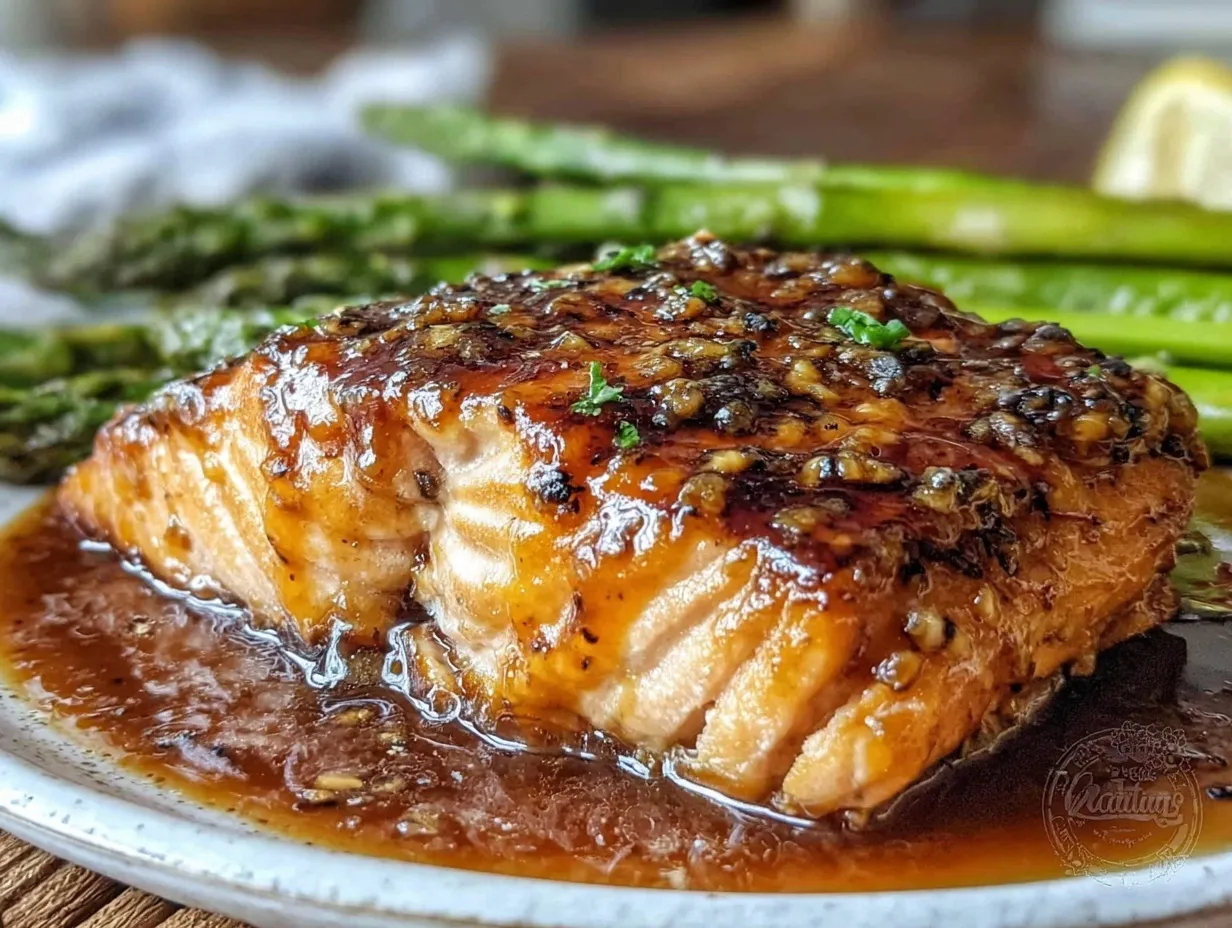 honey garlic glazed salmon preparation steps
