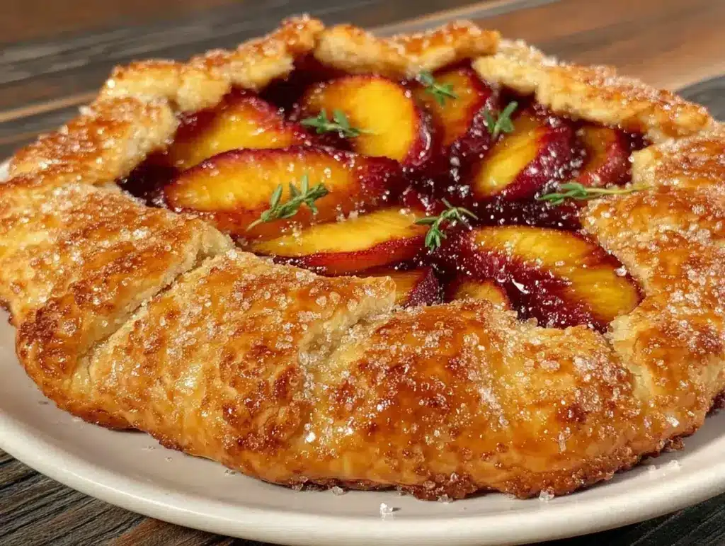 honey roasted nectarine galette - featured image