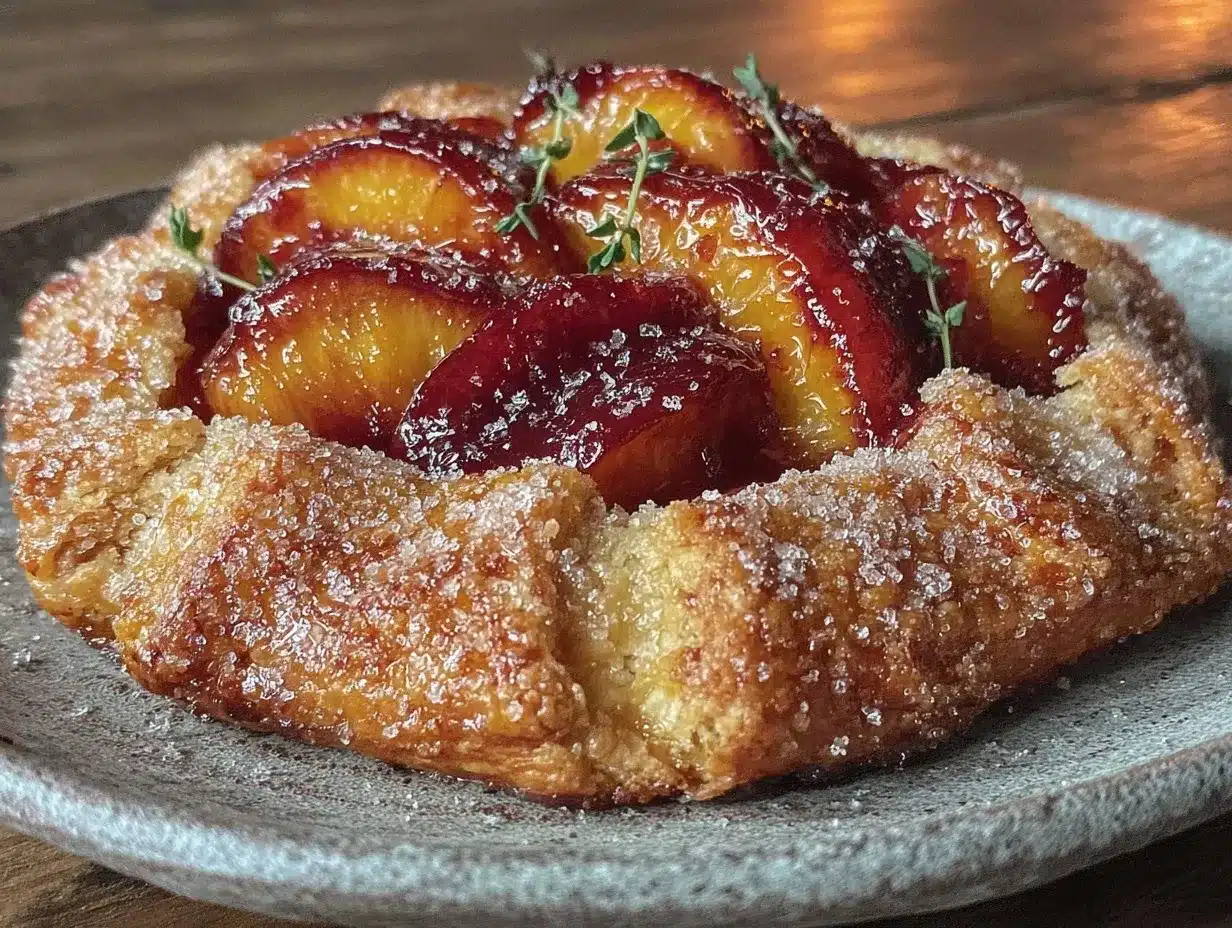 honey roasted nectarine galette preparation steps