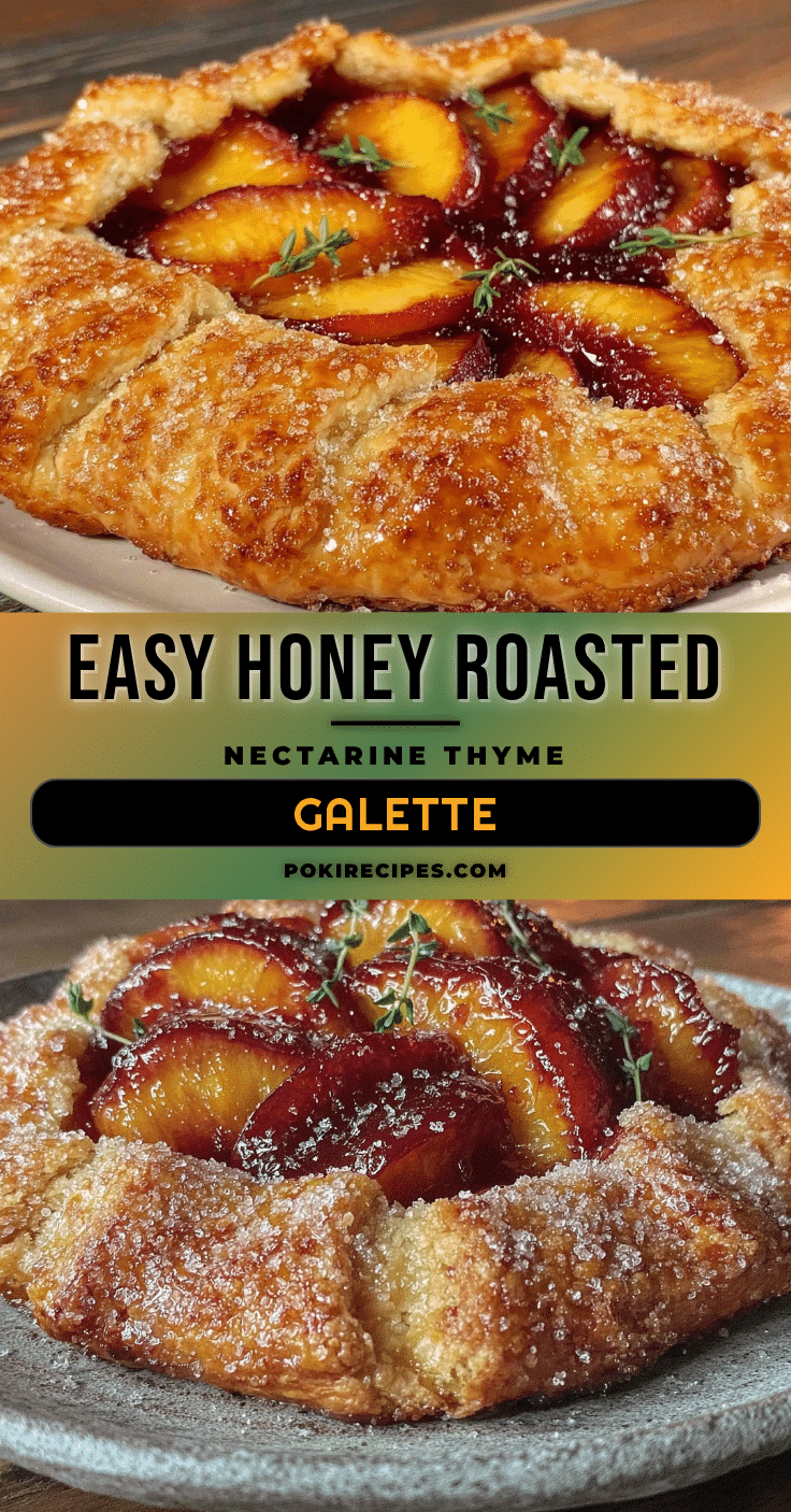 honey roasted nectarine galette recipe