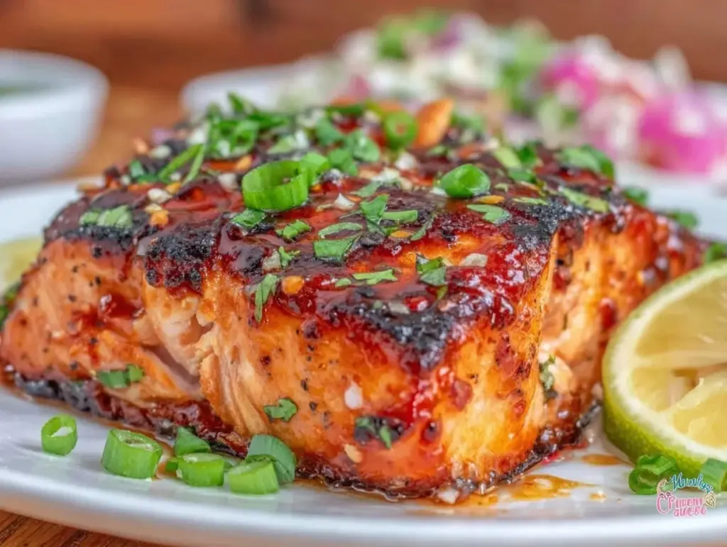honey sriracha grilled salmon - featured image