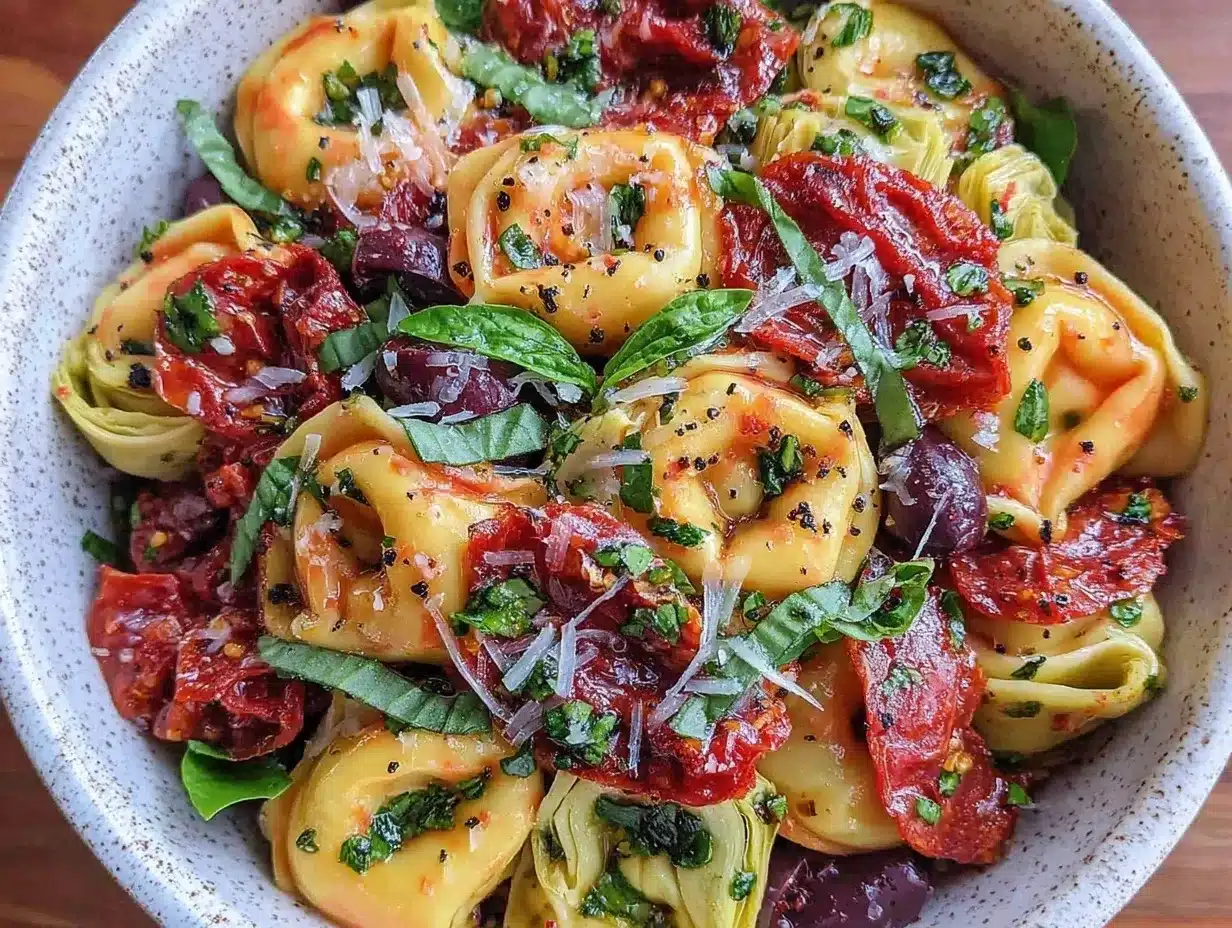 Italian Antipasto Tortellini Salad preparation steps
