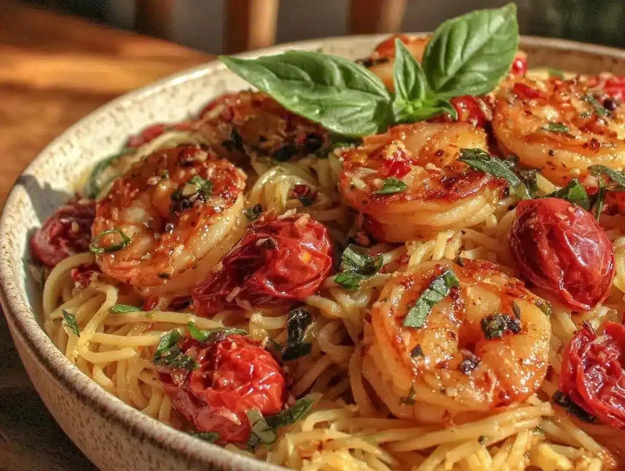 lemon garlic shrimp pasta preparation steps