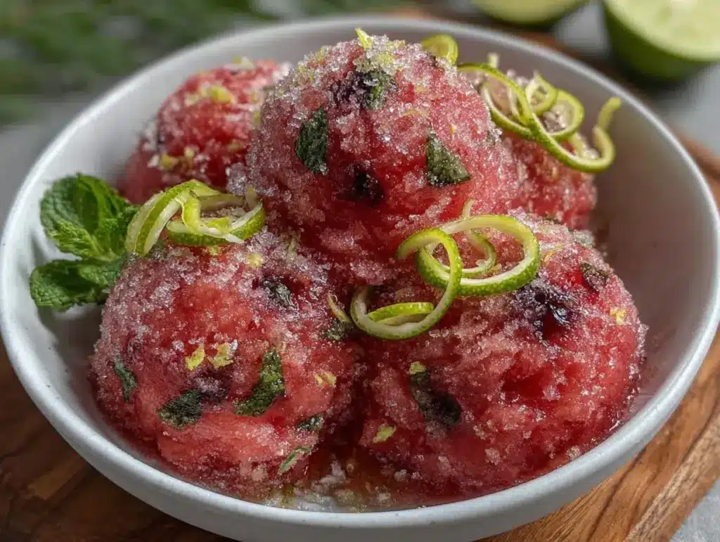 lime mint watermelon sorbet - featured image
