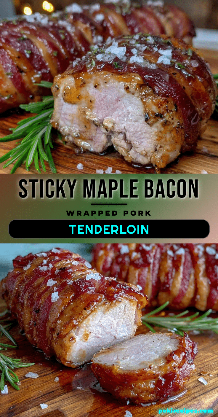 maple bacon wrapped pork tenderloin recipe
