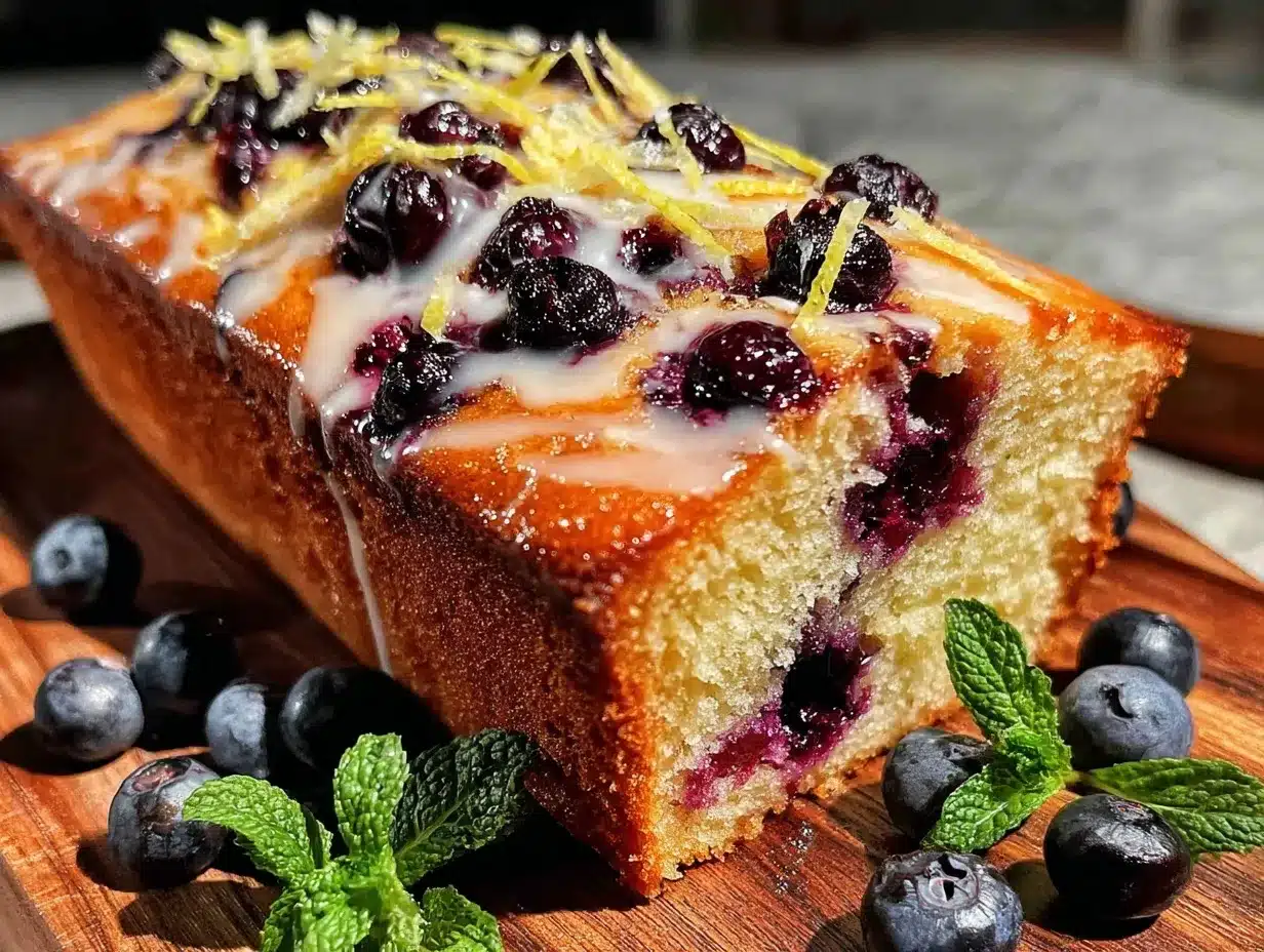 moist blueberry lemon pound cake preparation steps
