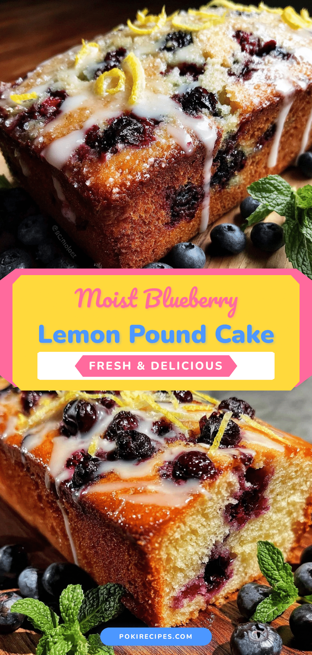 moist blueberry lemon pound cake recipe